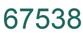 Number 67538 green image