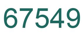 Number 67549 green image