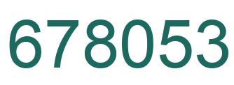 Number 678053 green image