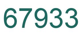 Number 67933 green image