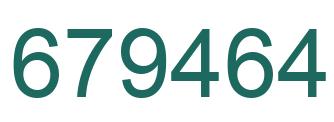Number 679464 green image