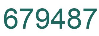 Number 679487 green image