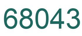 Number 68043 green image