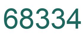 Number 68334 green image
