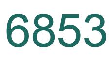 Number 6853 green image