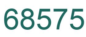 Number 68575 green image