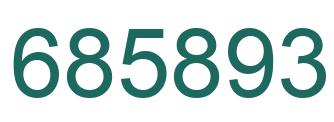 Number 685893 green image