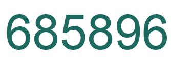 Number 685896 green image
