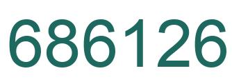 Number 686126 green image