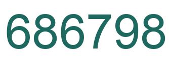 Number 686798 green image