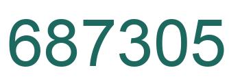 Number 687305 green image