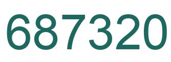 Number 687320 green image