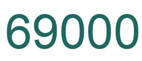 Number 69000 green image