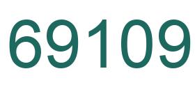 Number 69109 green image