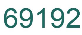 Number 69192 green image