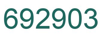 Number 692903 green image