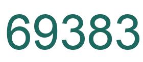 Number 69383 green image