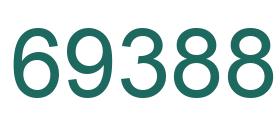 Number 69388 green image