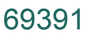 Number 69391 green image