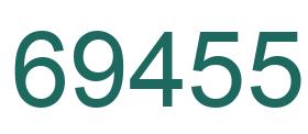 Number 69455 green image