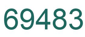 Number 69483 green image