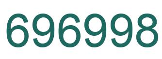 Number 696998 green image