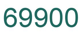 Number 69900 green image