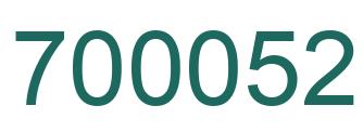 Number 700052 green image