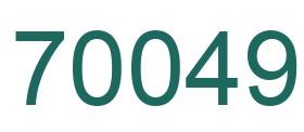 Número 70049 imagen verde