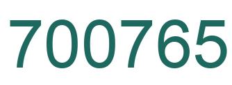 Número 700765 imagen verde