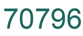 Number 70796 green image