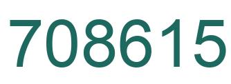 Number 708615 green image