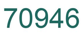 Number 70946 green image