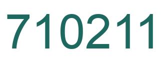 Number 710211 green image