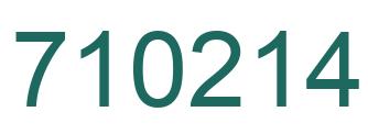 Number 710214 green image