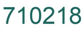 Number 710218 green image