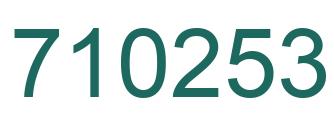 Number 710253 green image