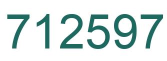 Number 712597 green image