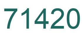Number 71420 green image