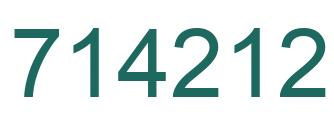 Number 714212 green image