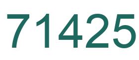 Number 71425 green image