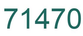 Number 71470 green image