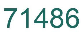 Number 71486 green image