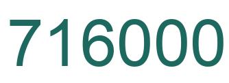 Number 716000 green image