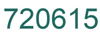 Number 720615 green image