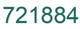 Number 721884 green image