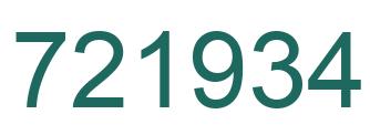 Number 721934 green image