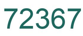 Number 72367 green image