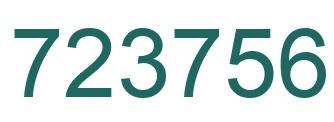 Number 723756 green image