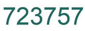 Number 723757 green image